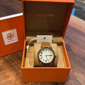 Tory Burch Watch with Tan Leather Strap